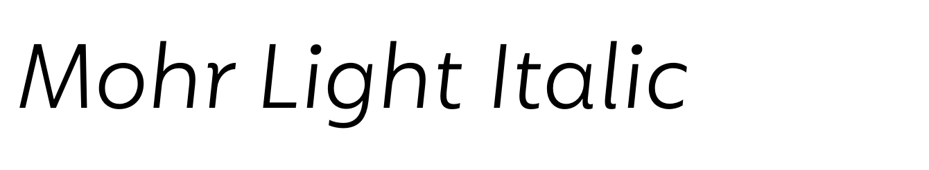 Mohr Light Italic
